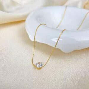 SHAHEEBA Korean Fashion Dainty Necklace for Women and girls | Anti-Tarnish Chain with Elegant Pendant | Stylish & Trendy Everyday Wear Jewelry(Silver)