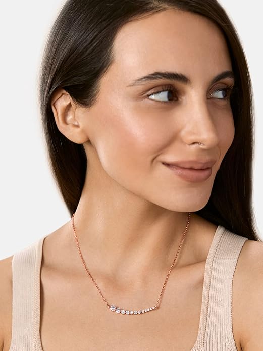 MINUTIAE Pendant Necklace With Round Cut Solitaire Austrian Cubic Zirconia Diamond For Women And Girls With Extendable Chain Fashion Jewelry - Image 3