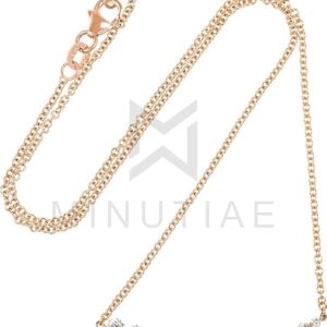 MINUTIAE Pendant Necklace With Round Cut Solitaire Austrian Cubic Zirconia Diamond For Women And Girls With Extendable Chain Fashion Jewelry