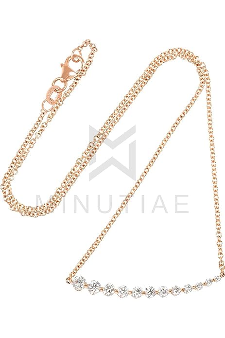 MINUTIAE Pendant Necklace With Round Cut Solitaire Austrian Cubic Zirconia Diamond For Women And Girls With Extendable Chain Fashion Jewelry