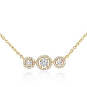 MINUTIAE Pendant Necklace With Austrian Cubic Zirconia For Women And Girls With Extendable Chain