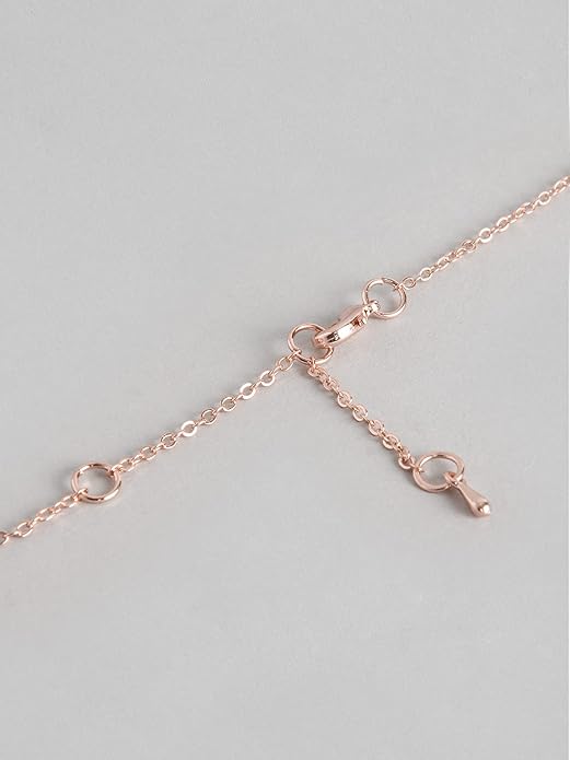 MINUTIAE Pendant Necklace With Round Cut Solitaire Austrian Cubic Zirconia Diamond For Women And Girls With Extendable Chain Fashion Jewelry - Image 2